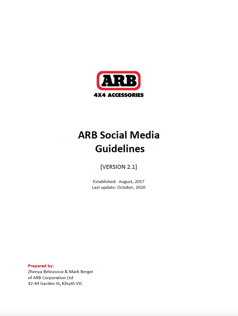 ARB Social Media Guidelines 2020