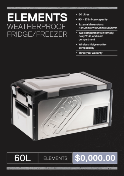 Elements Weatherproof Fridge/Freezer A5 Information Tickets