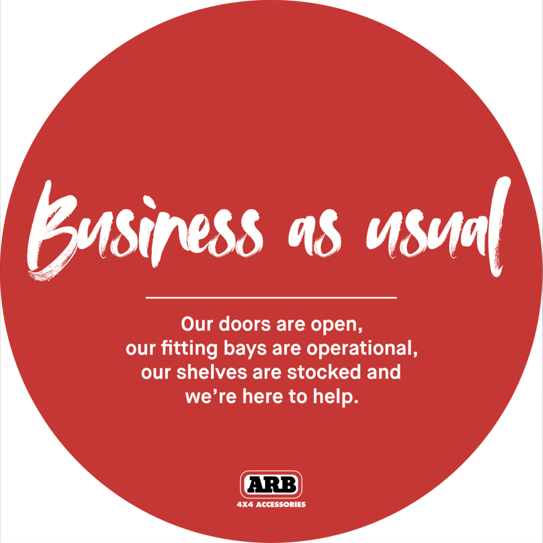 Business as Usual Storefront Sticker