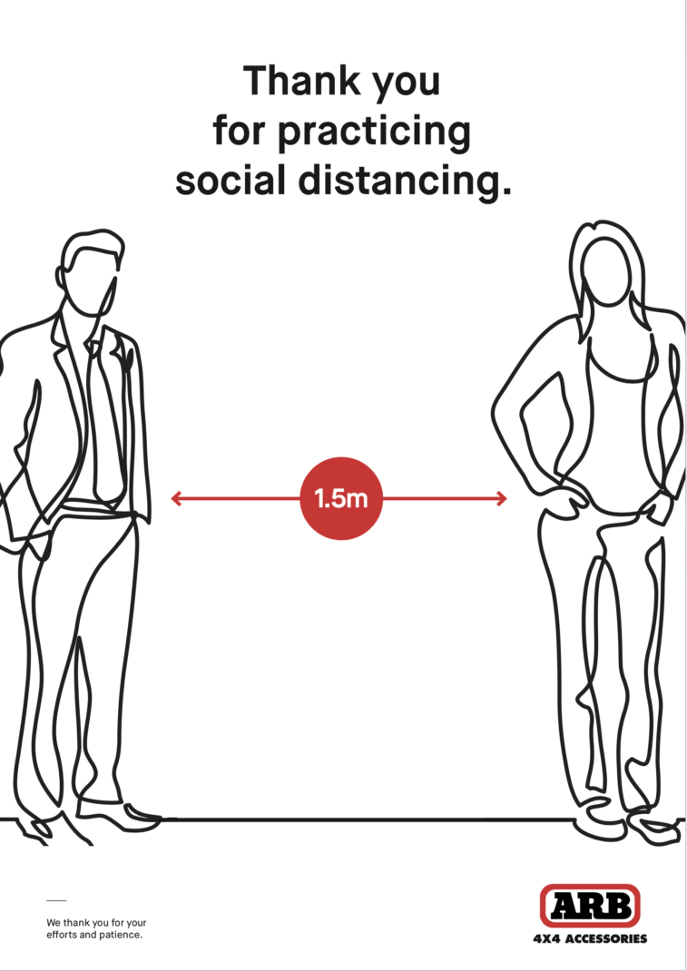 A4 COVID-19 Social Distancing Sign For In-Store