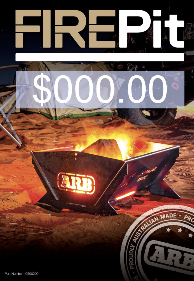 Fire Pit A5 Editable Price Ticket
