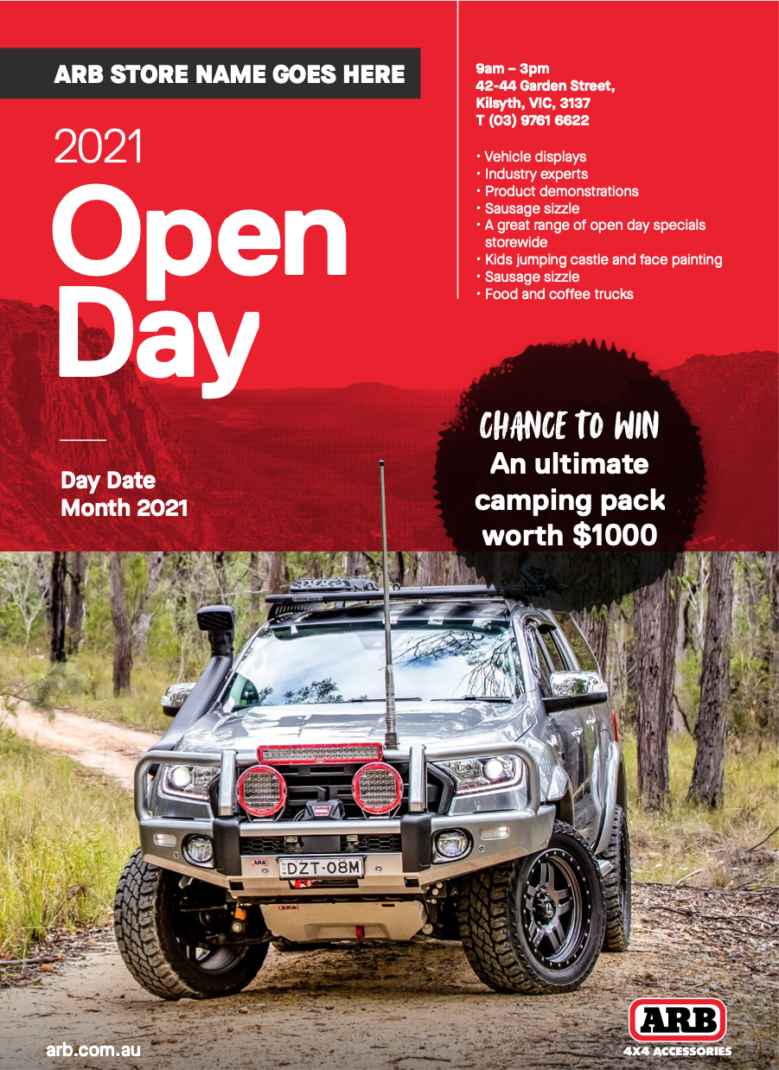 2021 OPEN DAY CUSTOMISED A5 FLYER