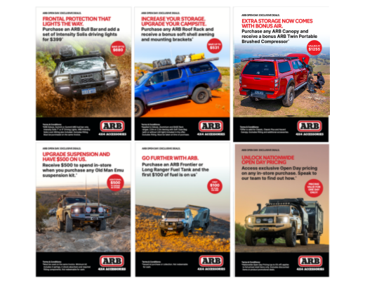 ARB Open Day  – A5 Product Promo Posters