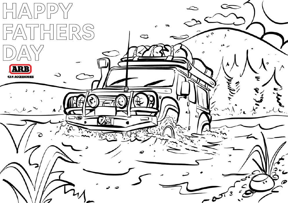 Fathers Day Colouring In Page